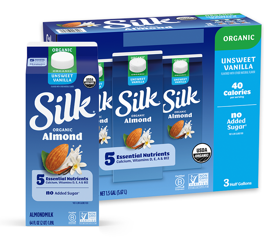 Silk Unsweet Vanilla Organic Almondmilk